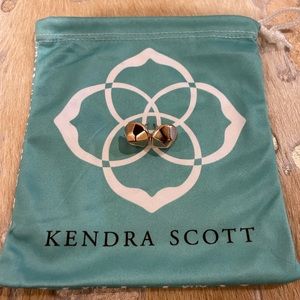 Kendra Scott large rose gold colored stud earrings